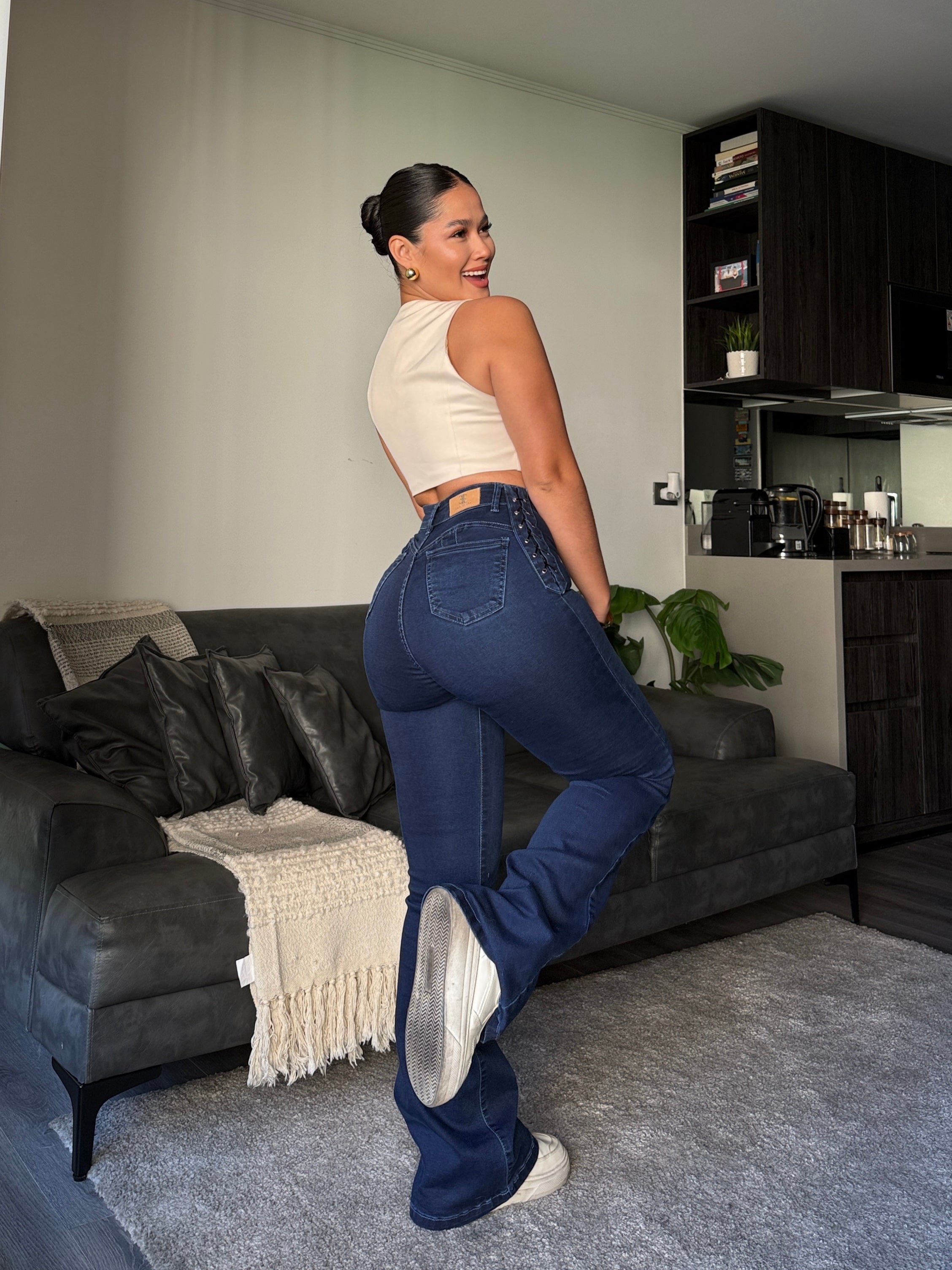 FLARE JEANS TRENZADO SAFIRA