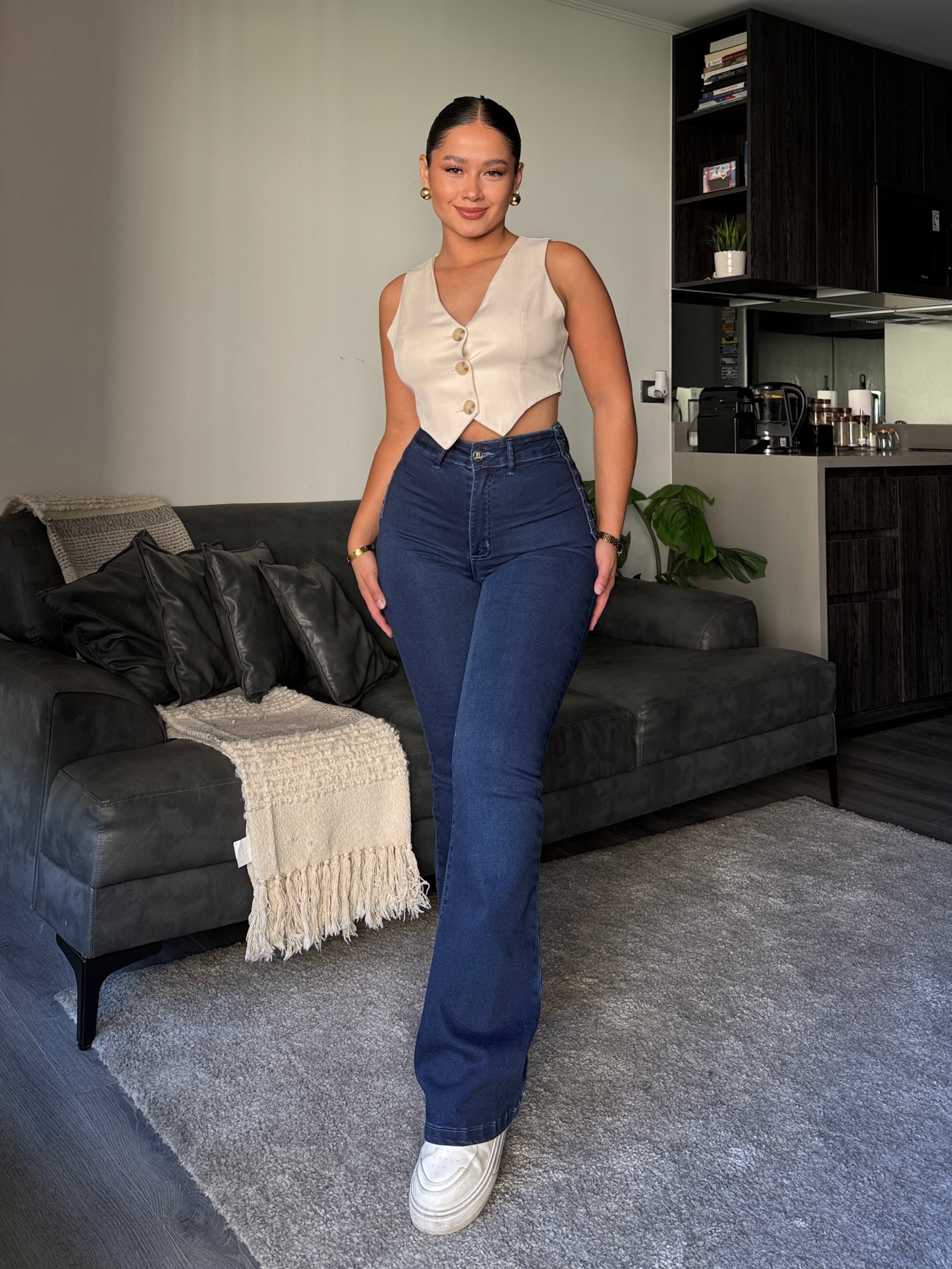 FLARE JEANS TRENZADO SAFIRA