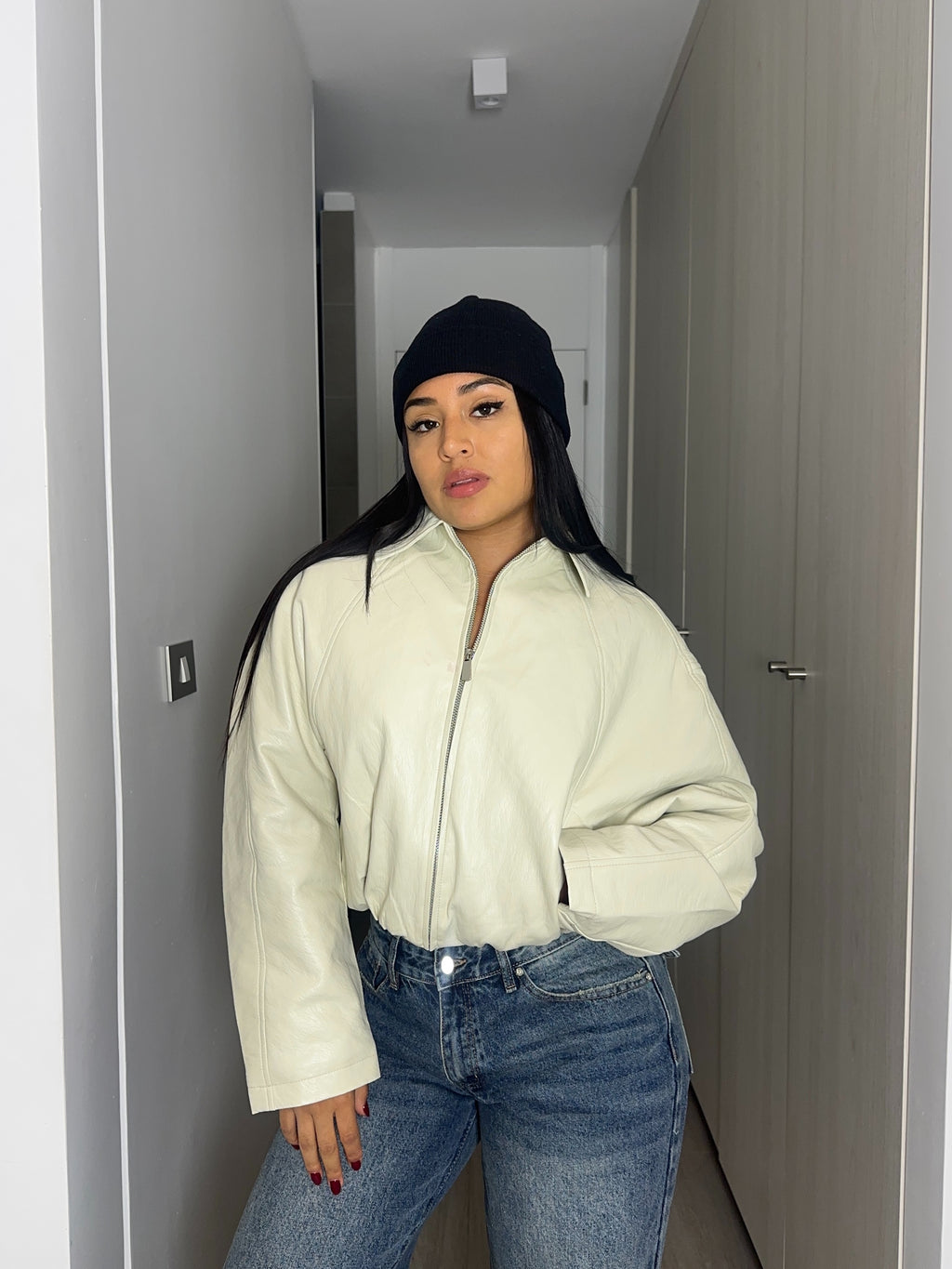 BOMBER ECO CUERO