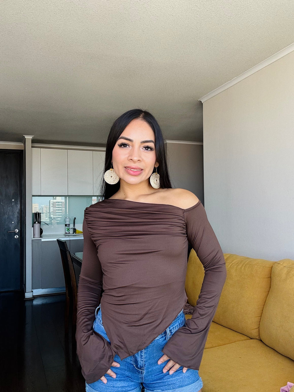 POLERA LYCRA ASIMÉTRICA
