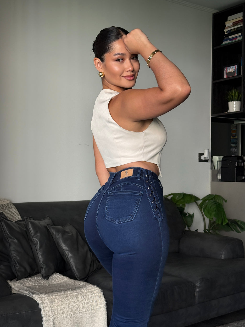 FLARE JEANS TRENZADO SAFIRA