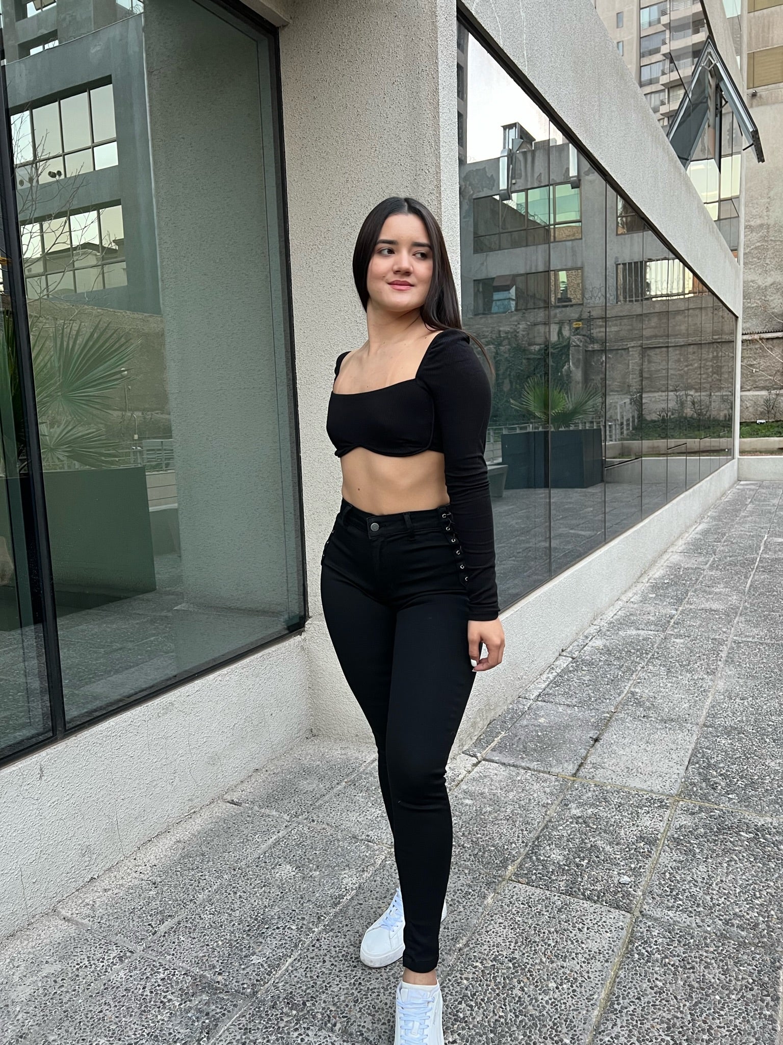 SKINNY JEANS TRENZADO