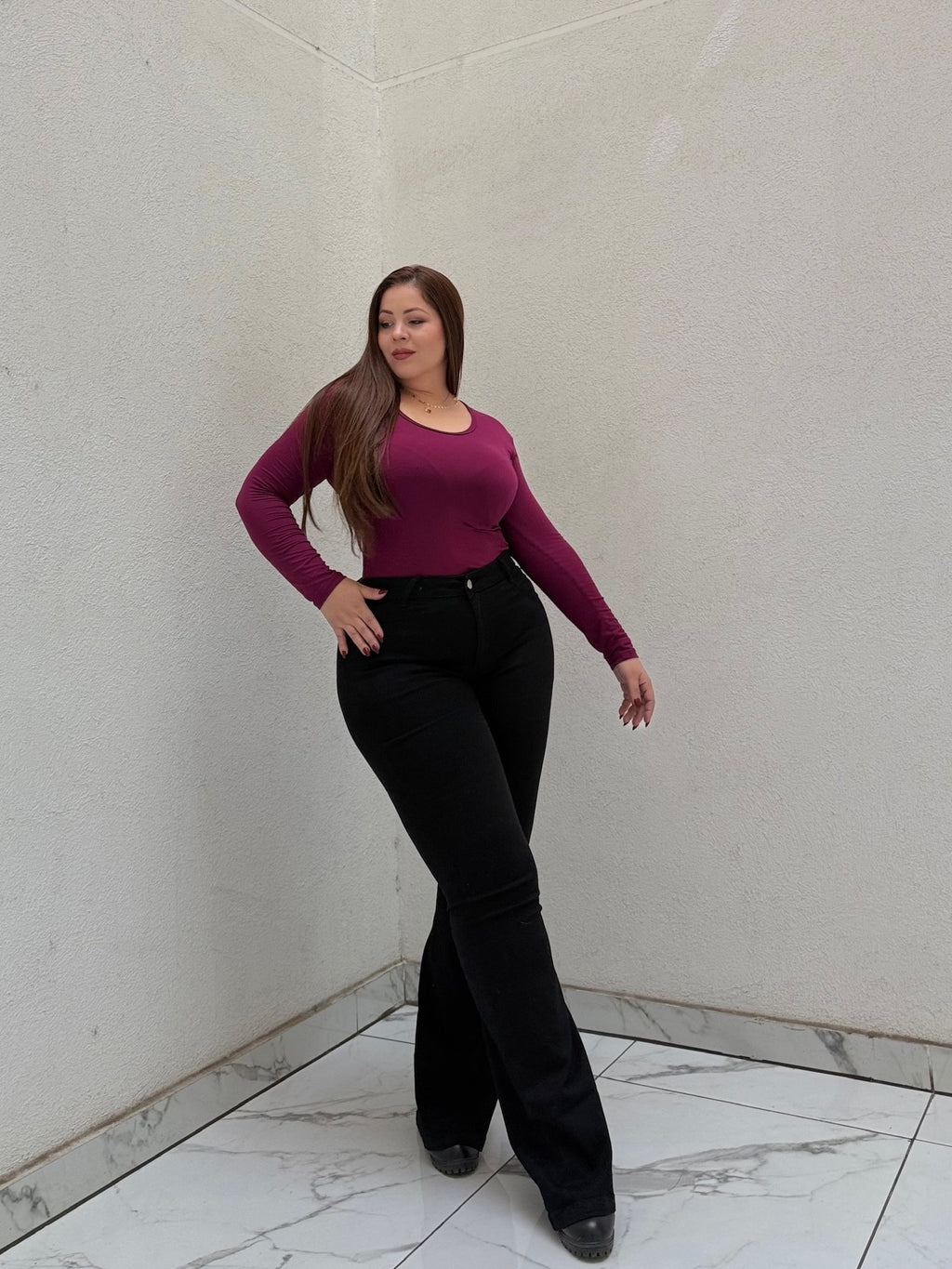 FLARE JEANS BLACK