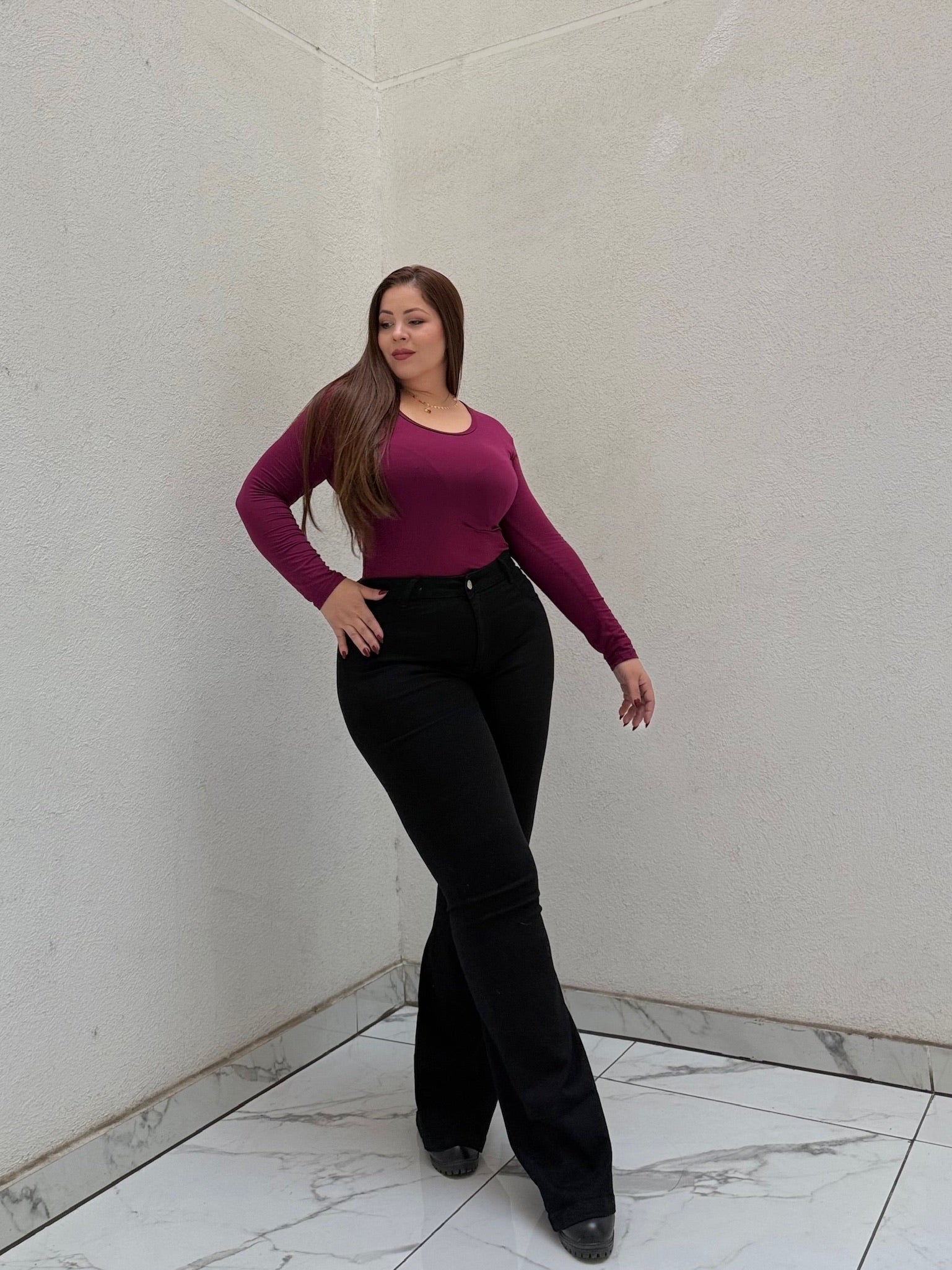 FLARE JEANS BLACK
