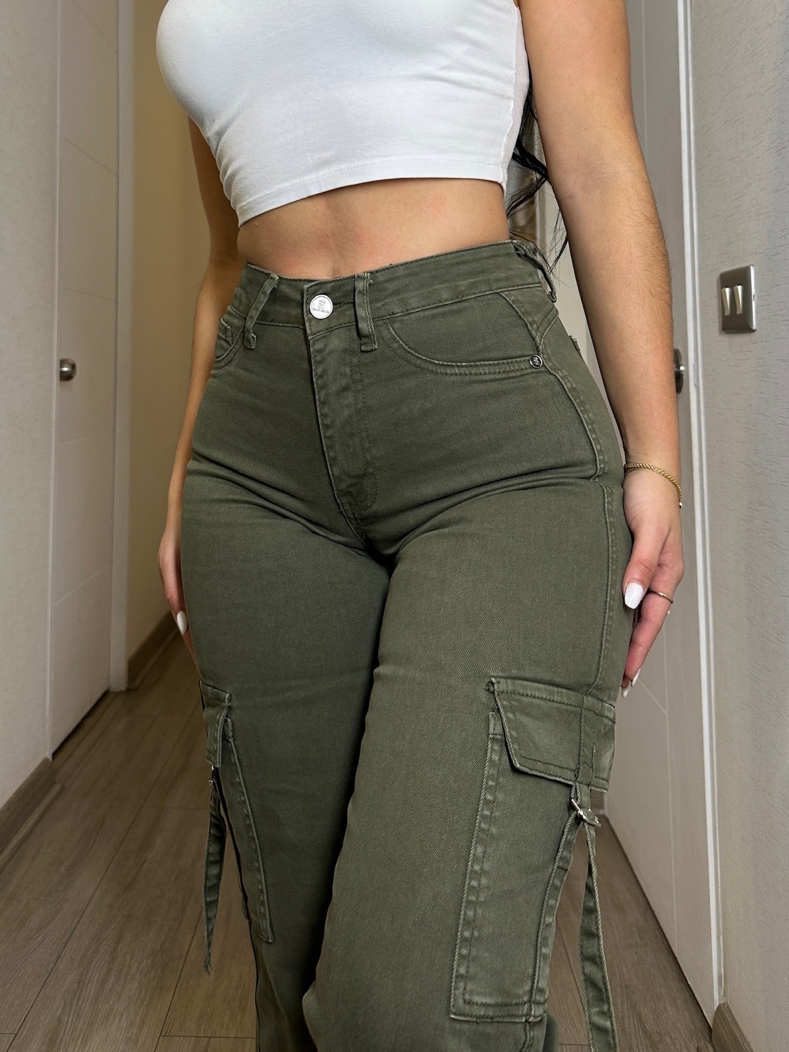 CARGO JEANS VERDE