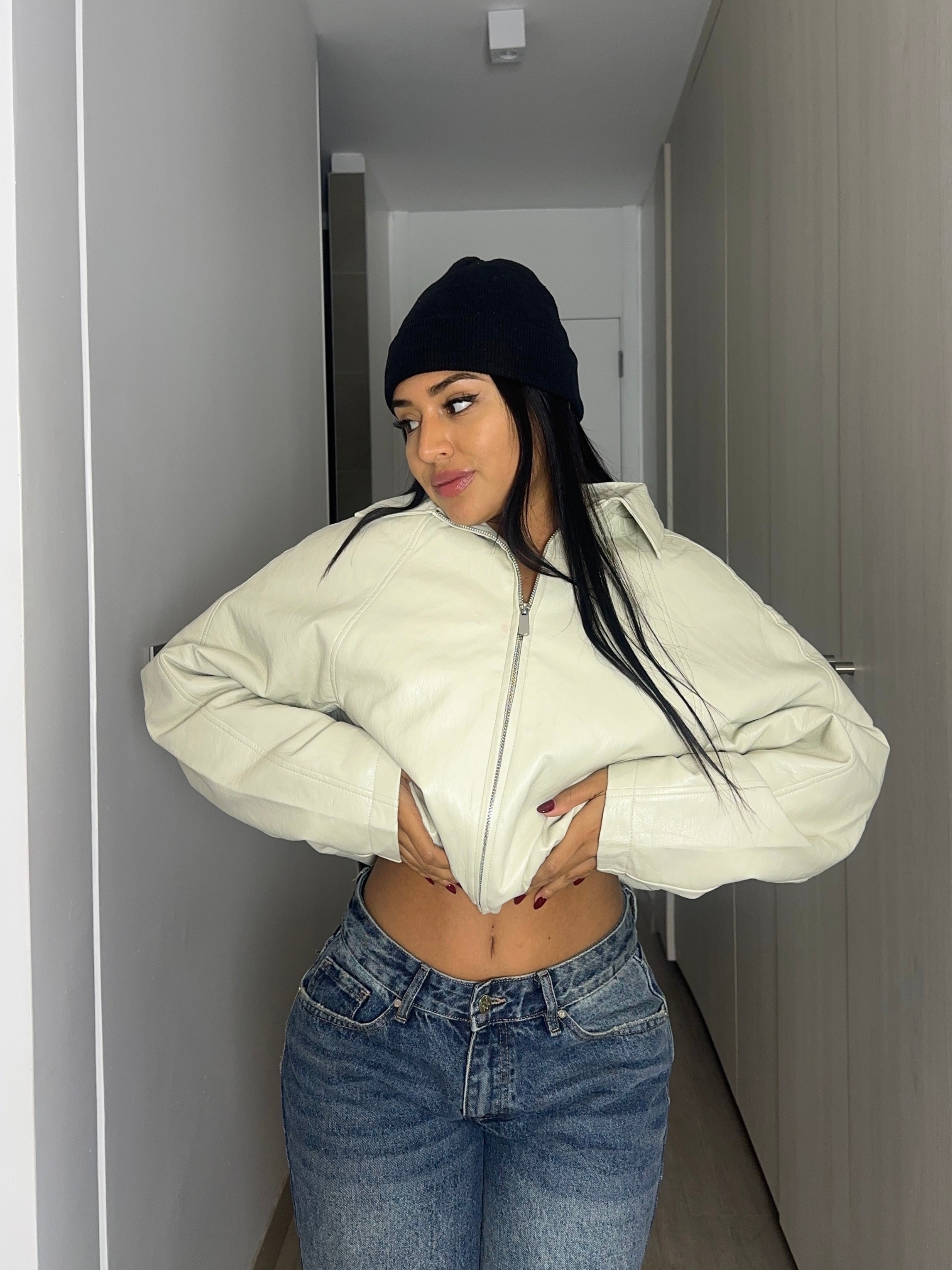 BOMBER ECO CUERO