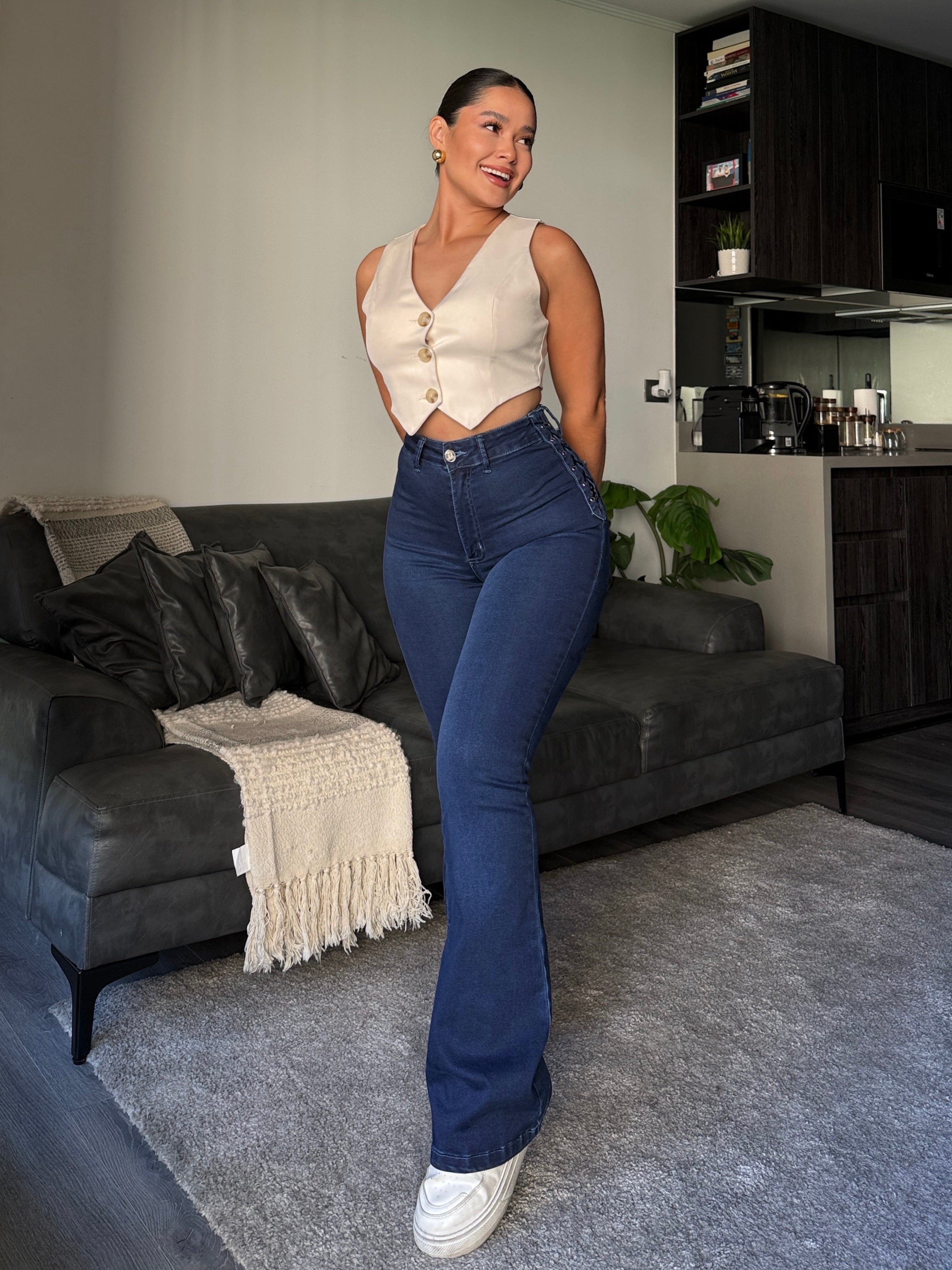 FLARE JEANS TRENZADO SAFIRA