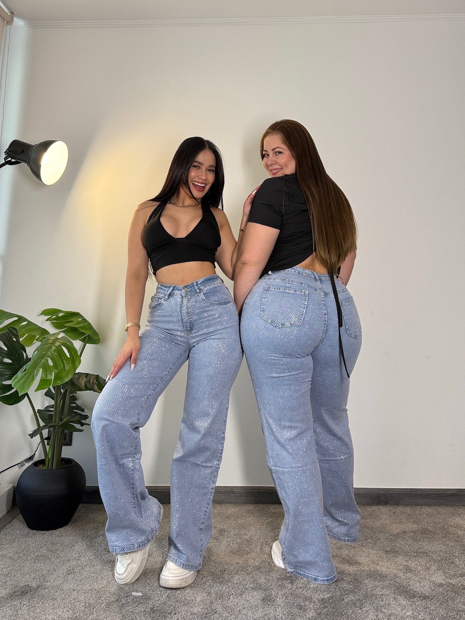 WIDE LEG FULL BRILLO CELESTE