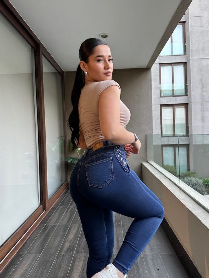 JEANS TRENZADO AZUL - Imagen 4